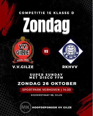 Zondag 26 oktober: Gilze - RKHVV