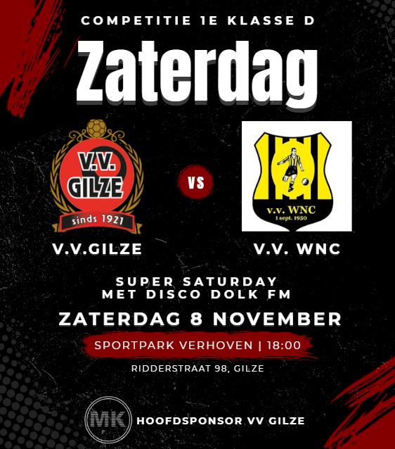Zaterdag 8 november: Gilze - WNC tijdens Super Saterday