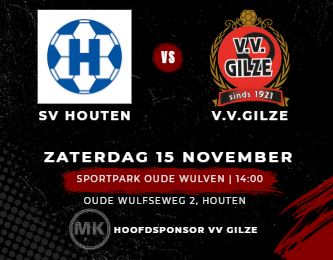 Zaterdag 15 november: SV Houten - Gilze; wil je ook met de bus mee?