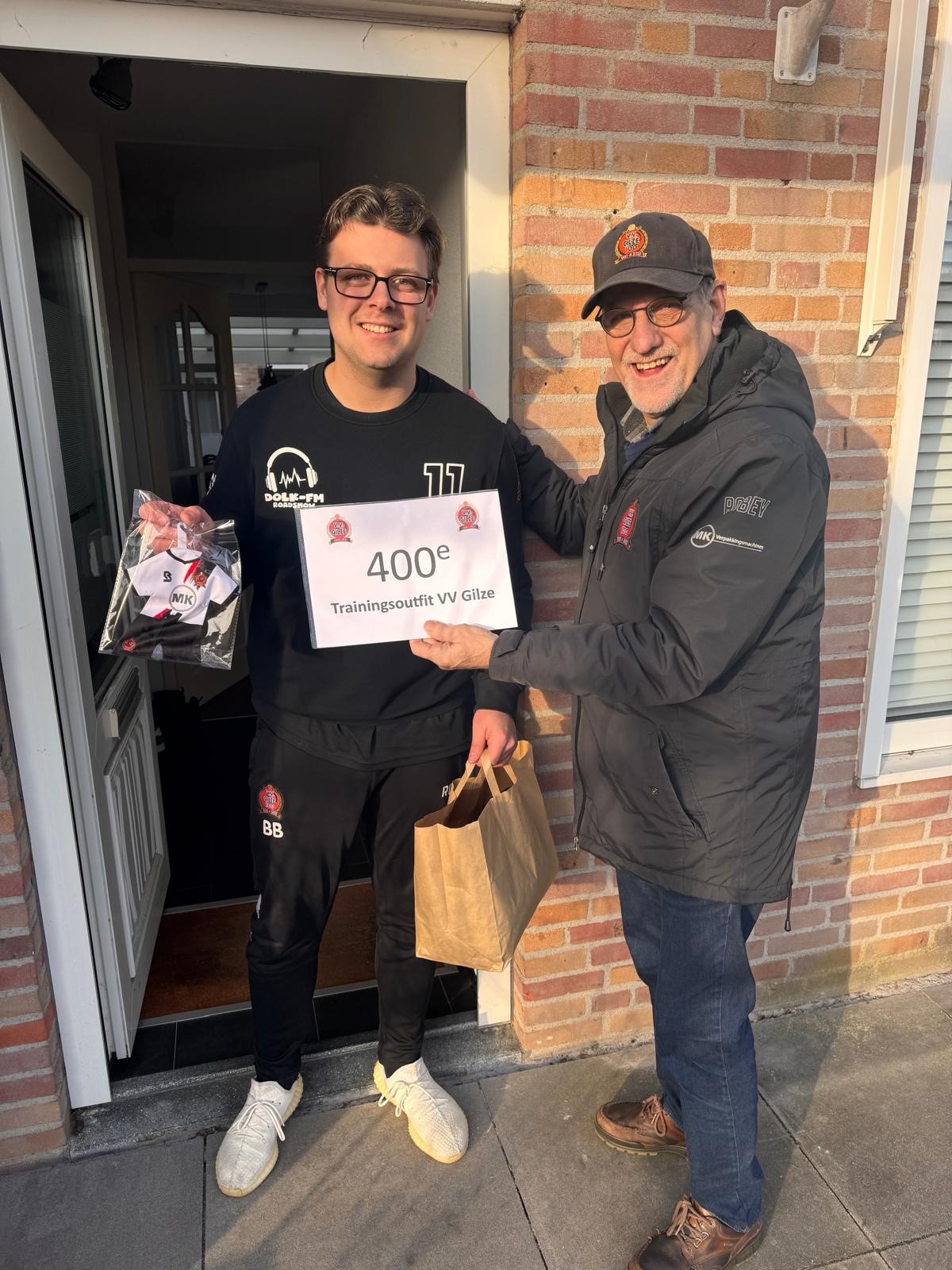 400e Trainingsoutfit VV Gilze afgeleverd!