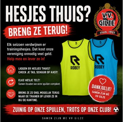 waar zijn toch al die trainingshesjes?