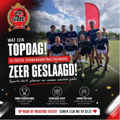Zeer geslaagd 1e sponsortoernooi VV Gilze