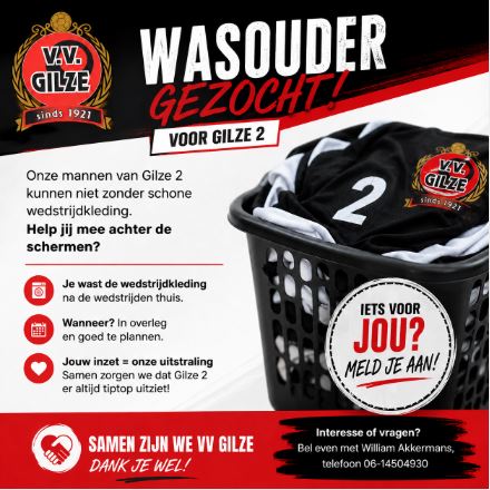 Gezocht: Wasouder Gilze 2
