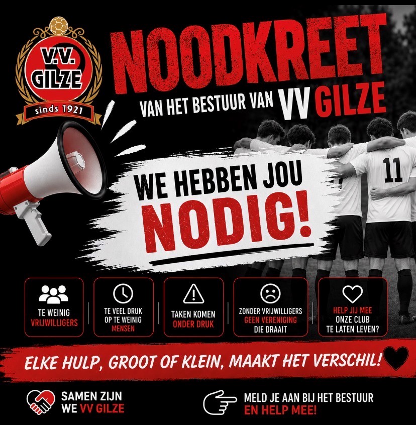 NOODKREET van de voorzitter!