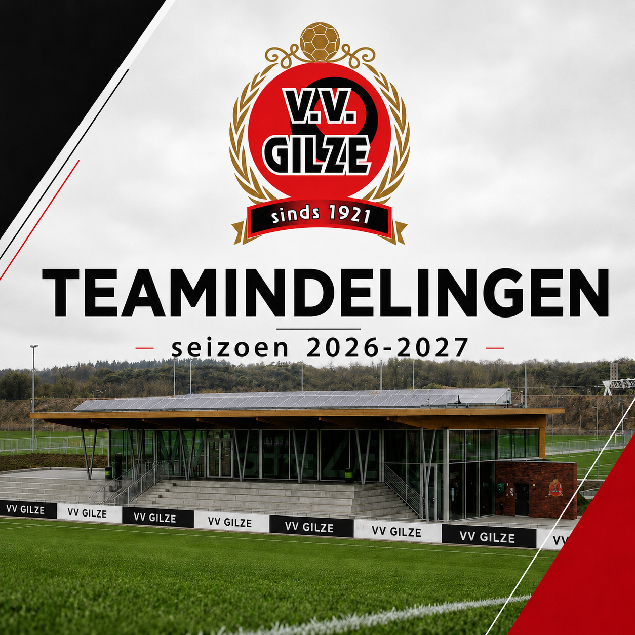 Teamindelingen seizoen 2026-2027