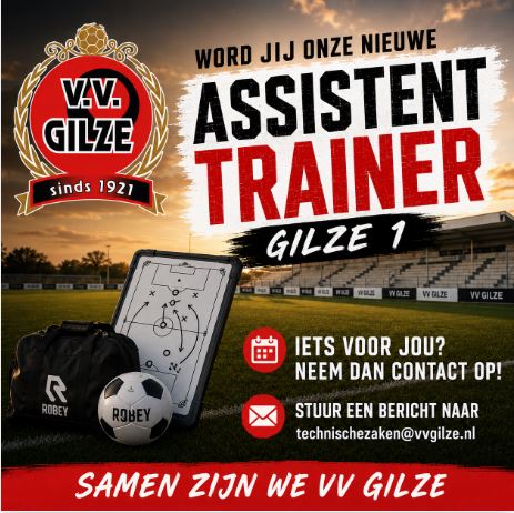 Reminder!!! Vacature: Assistent-trainer Gilze 1
